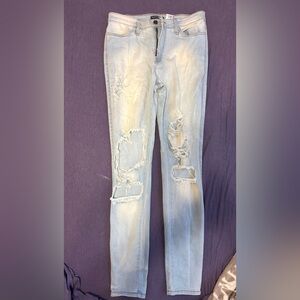 Fashion nova beach bum light wash distressed jeans juniors 13